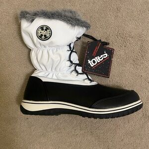 Totes Black and White Boots